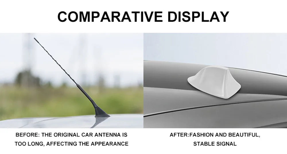 Car Antennas Shark Fin Antenna Auto Radio Signal Aerials Roof Antennas For Universal Kia/Nissan/Toyota/Hyundai/BMW Car Styling