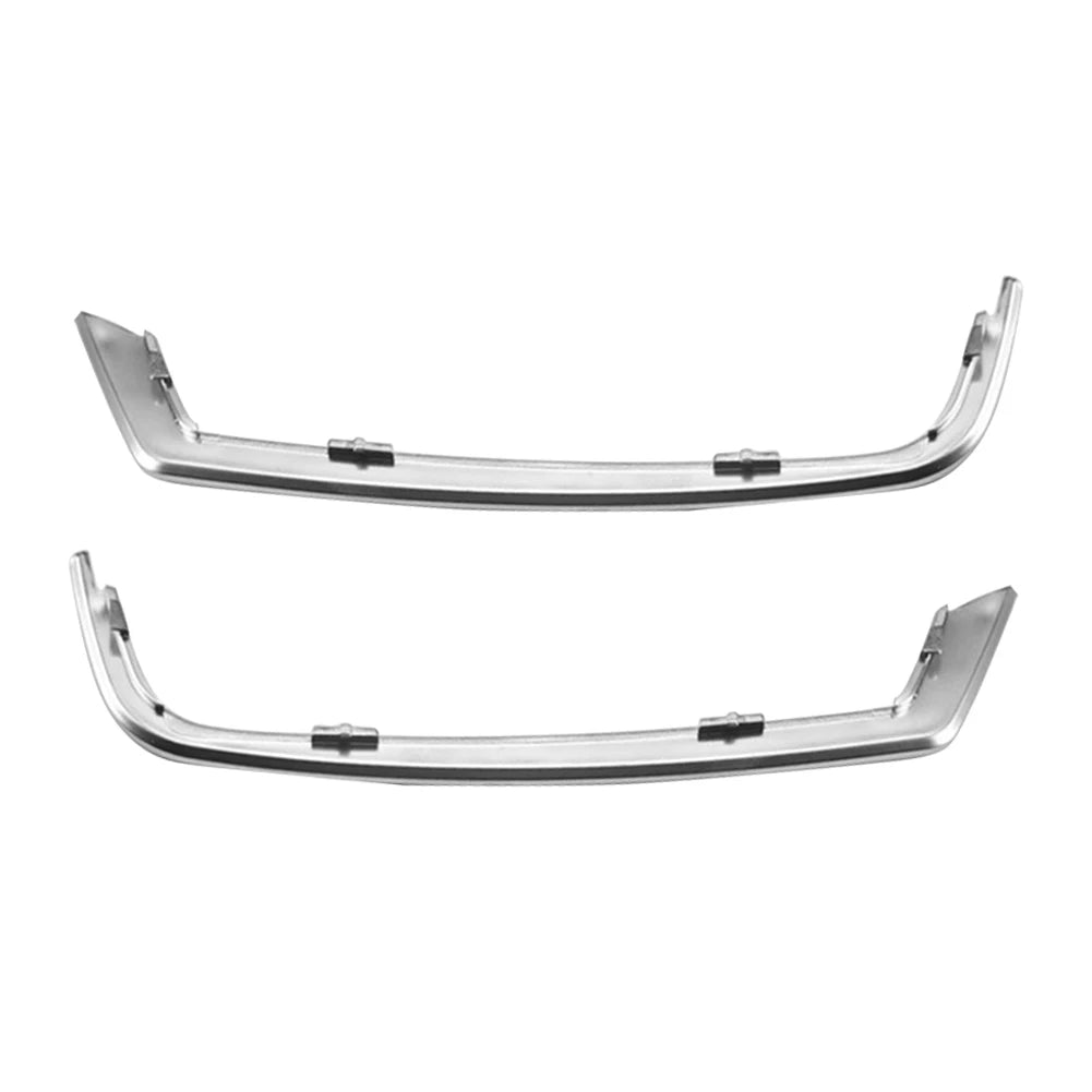 2pcs Front Door Speaker Covers Gap Decor Trim Horn Decoration Slit Strip for BMW 5 Series F10 2011-2013 Silver Car Accessories